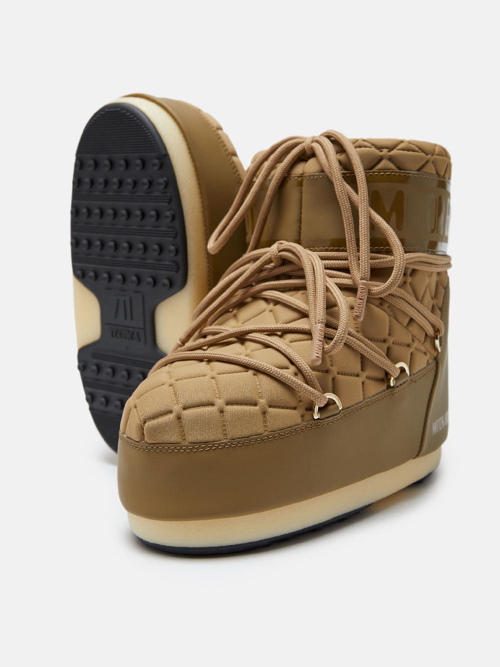 Moon Boot ICON LOW QUILT MARRONE CHIARO Nuova