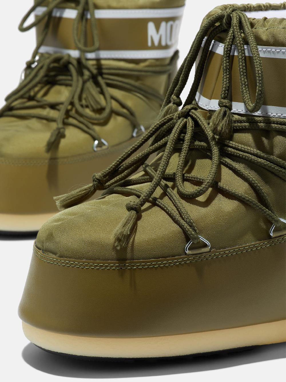 Moon Boot ICON LOW KAKI IN NYLON Spedizione Gratuita