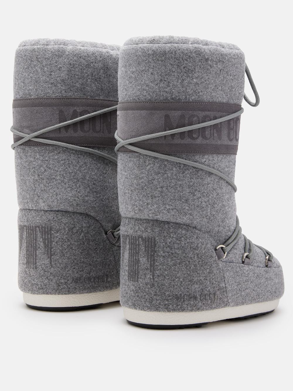 Moon Boot ICON FELT GRIGIO Qualità Garantita