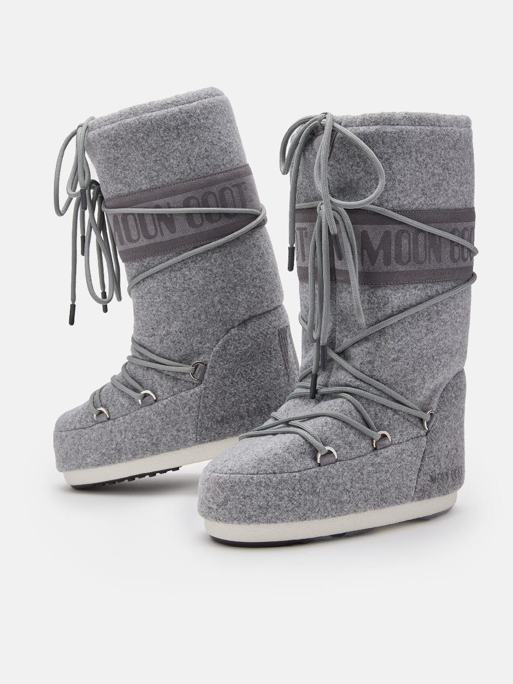 Moon Boot ICON FELT GRIGIO Qualità Garantita