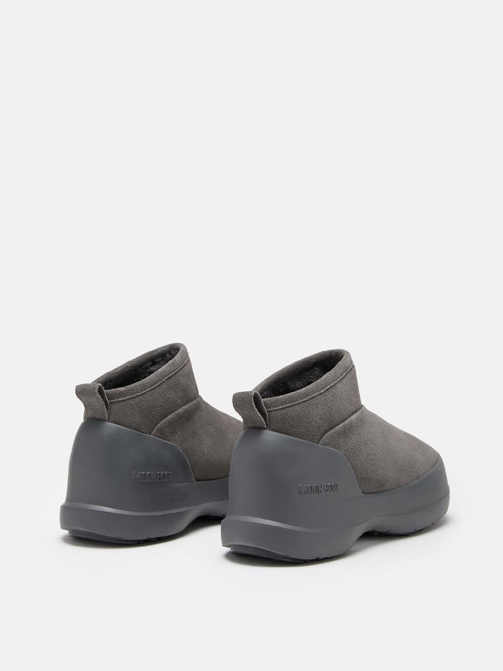 Moon Boot STIVALE LUNA LOW GRIGIO IN PELLE SCAMOSCIATA Presa