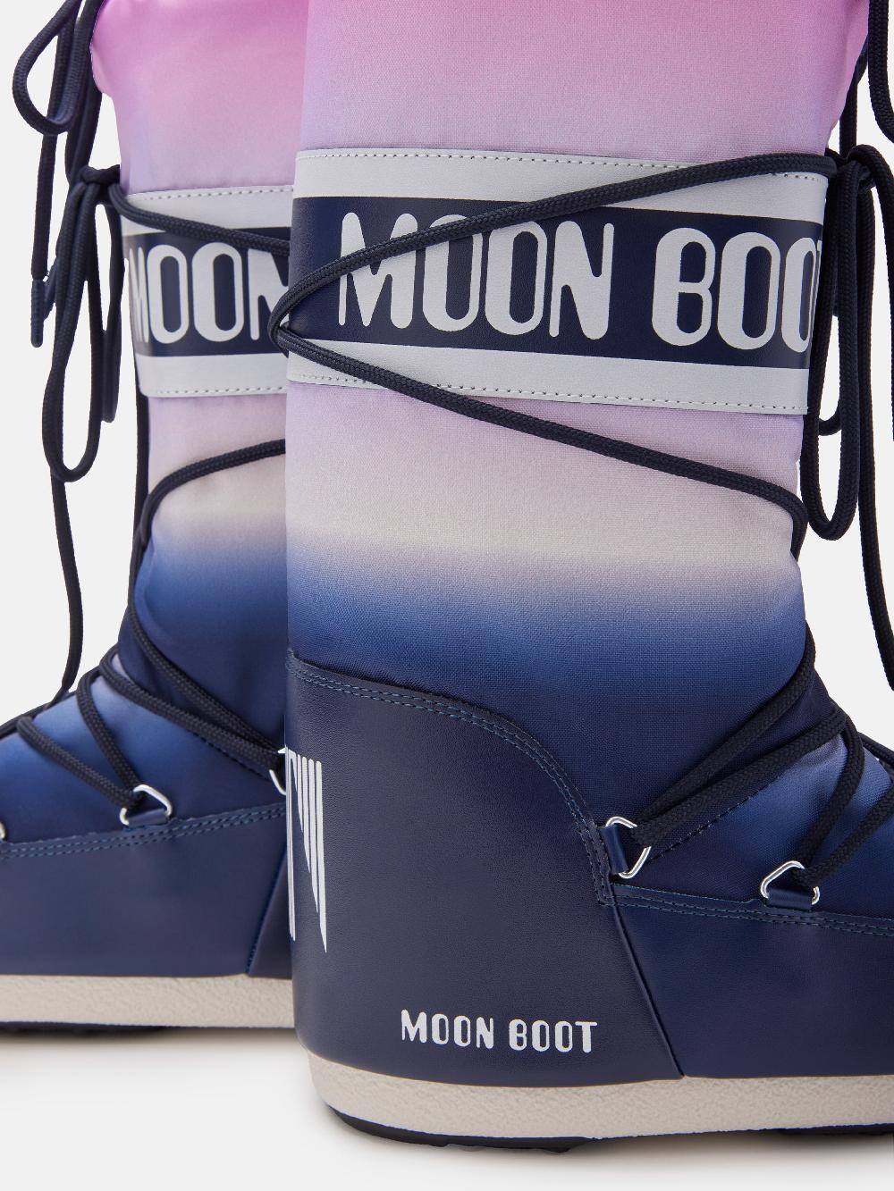 Moon Boot ICON BLU CON STAMPA MOONRISE Sconto