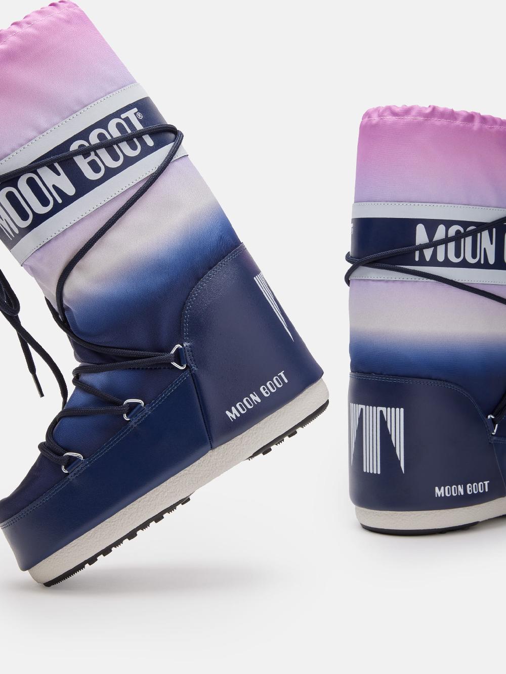 Moon Boot ICON BLU CON STAMPA MOONRISE Sconto