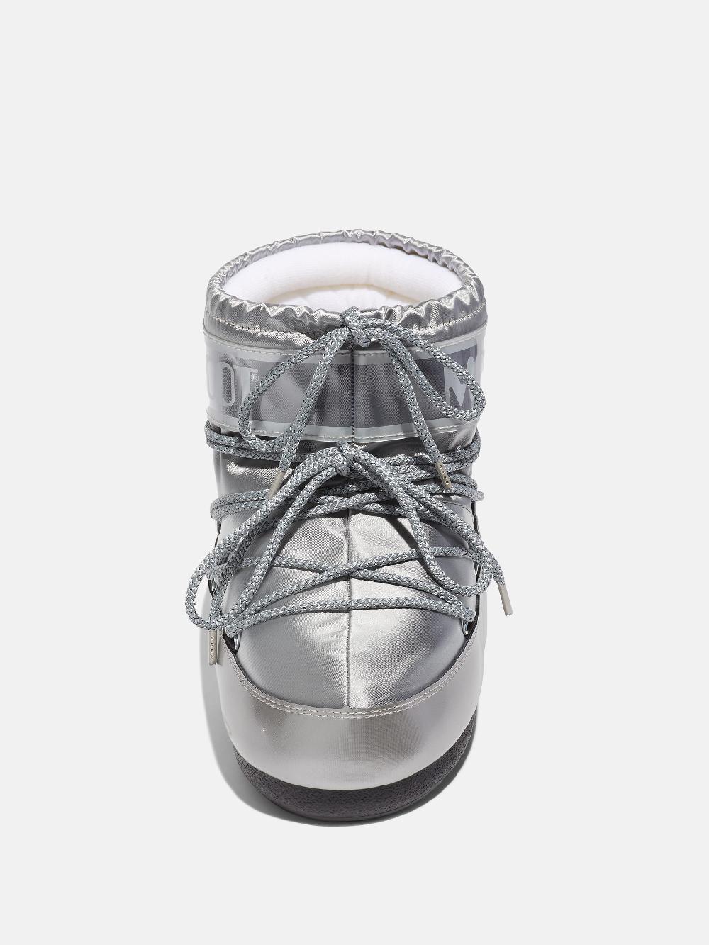 Moon Boot ICON LOW GLANCE ARGENTO IN RASO Vendita Calda