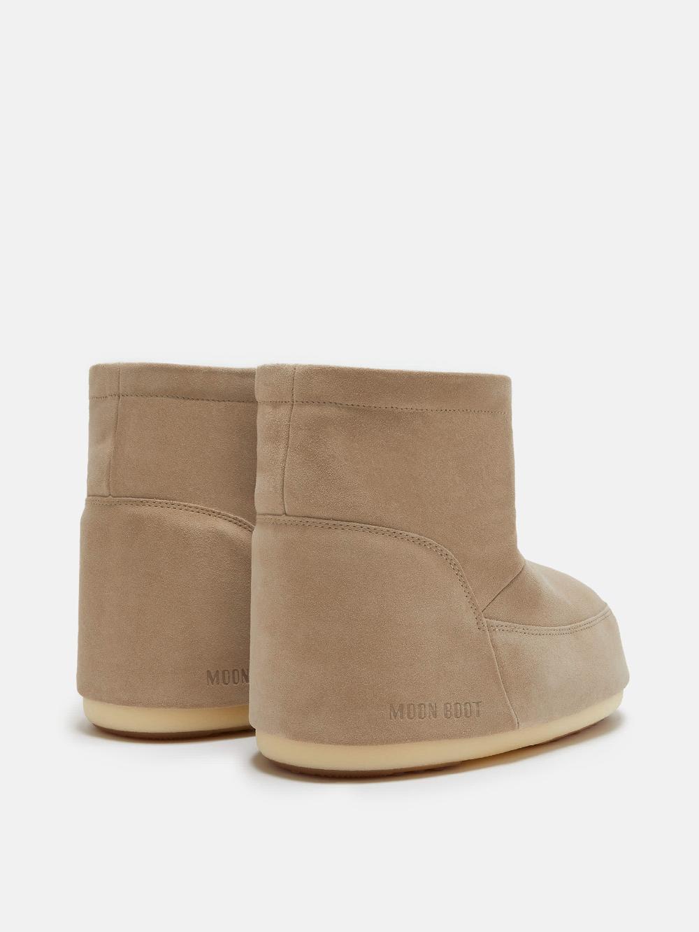 Moon Boot ICON LOW NOLACE BEIGE IN PELLE SCAMOSCIATA 2025