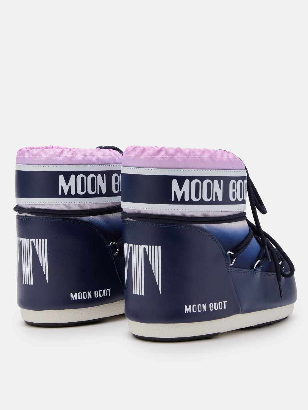 Moon Boot ICON LOW BLU CON STAMPA MOONRISE 2025