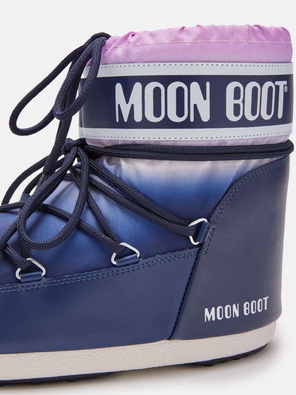 Moon Boot ICON LOW BLU CON STAMPA MOONRISE 2025