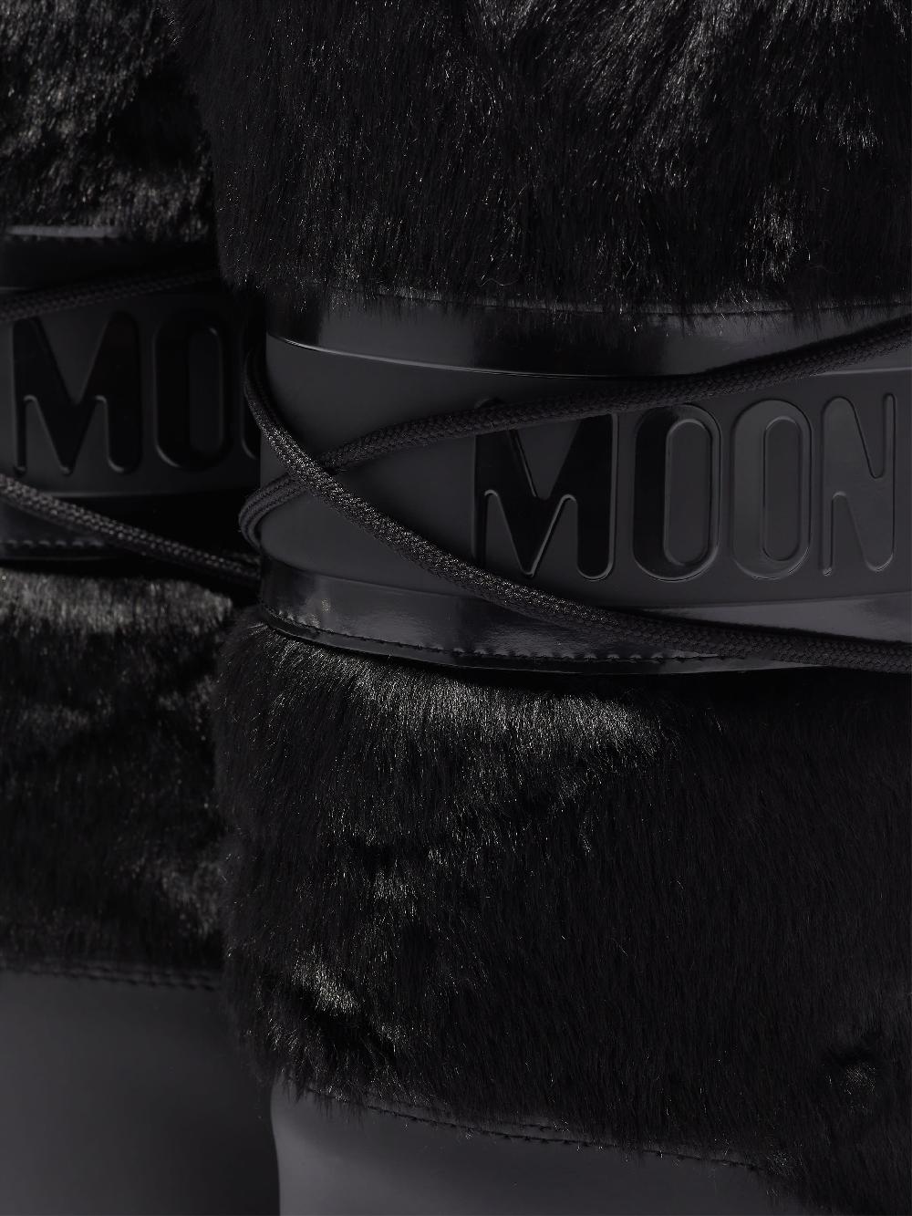 Moon Boot ICON NERO IN ECOPELLICCIA Spedizione Gratuita