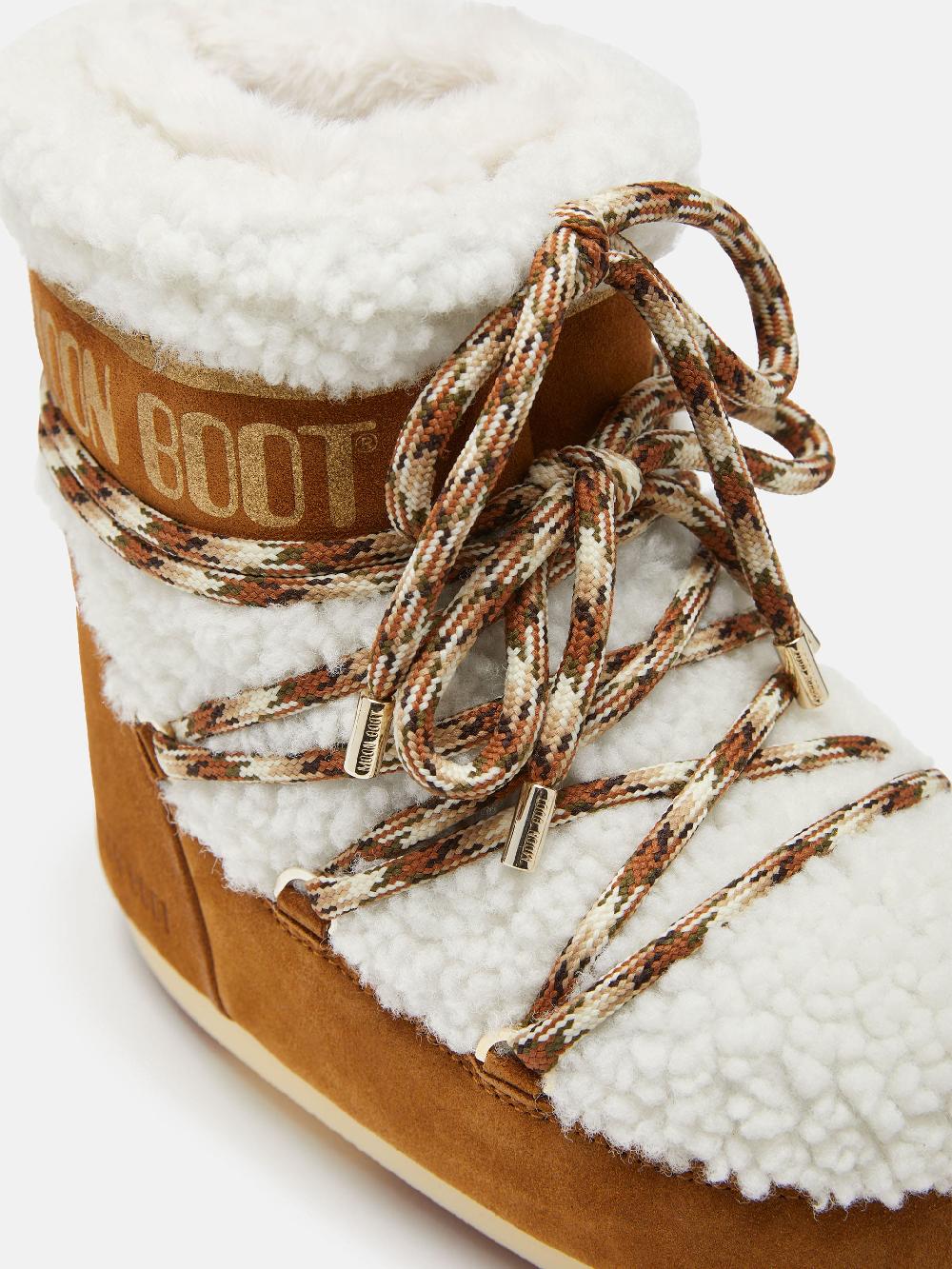 Moon Boot LAB69 ICON LOW NOCCIOLA IN SHEARLING Pezzi Unici