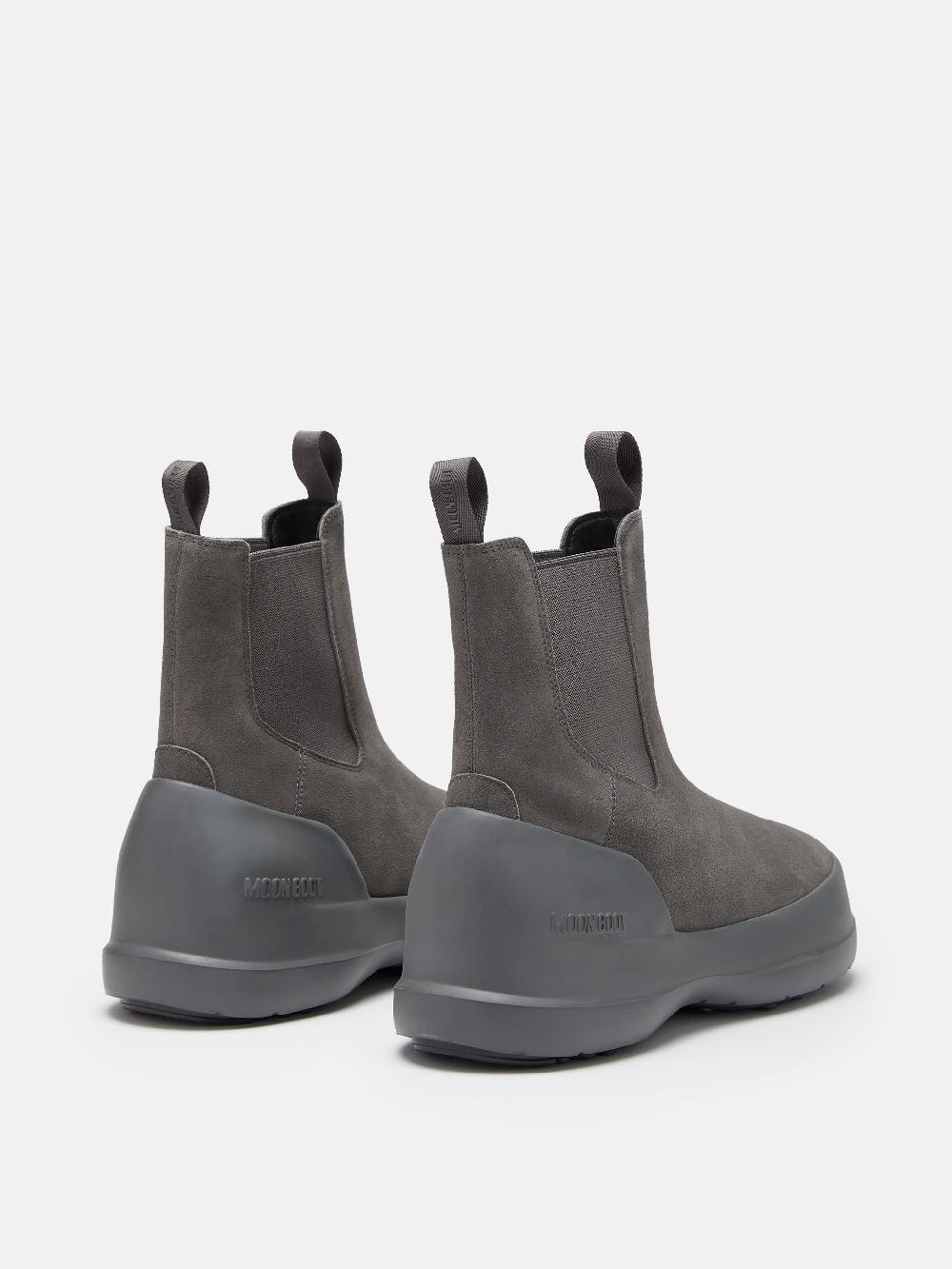 Moon Boot STIVALE LUNA CHELSEA GRIGIO IN PELLE SCAMOSCIATA Fino Al -60%