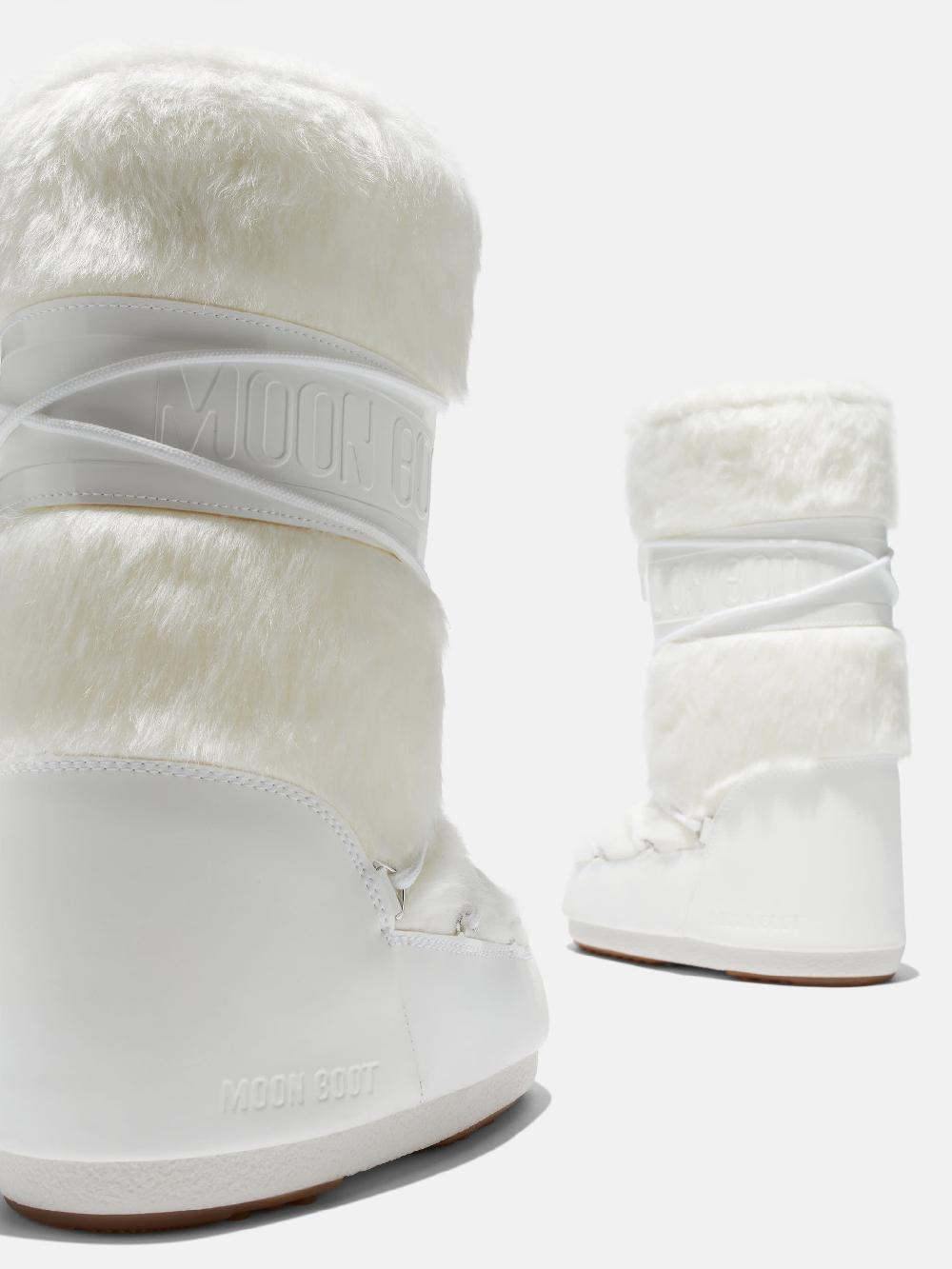 Moon Boot ICON BIANCO IN ECOPELLICCIA Outlet