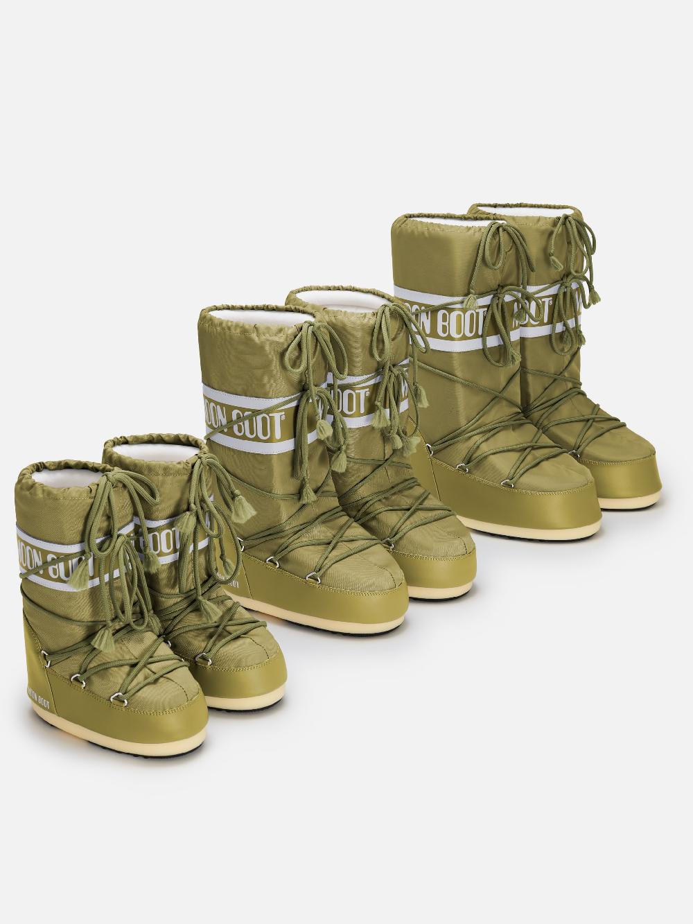 Moon Boot ICON KAKI IN NYLON Saldi Di Fabbrica