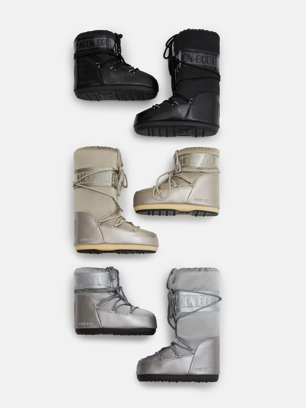 Moon Boot ICON GLANCE PLATINO IN RASO In Saldo
