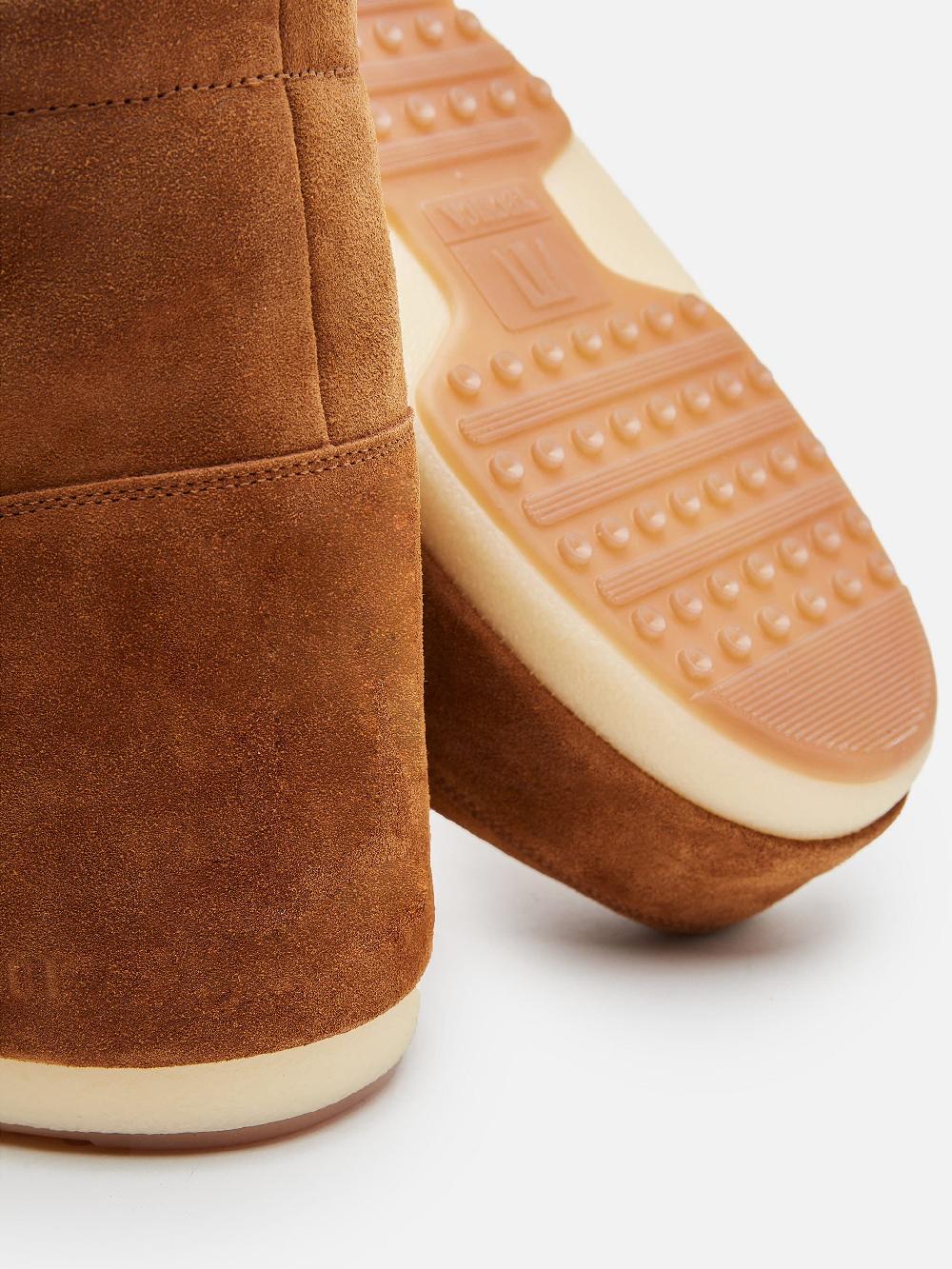 Moon Boot ICON LOW MARRONE IN PELLE SCAMOSCIATA SENZA LACCI Moda