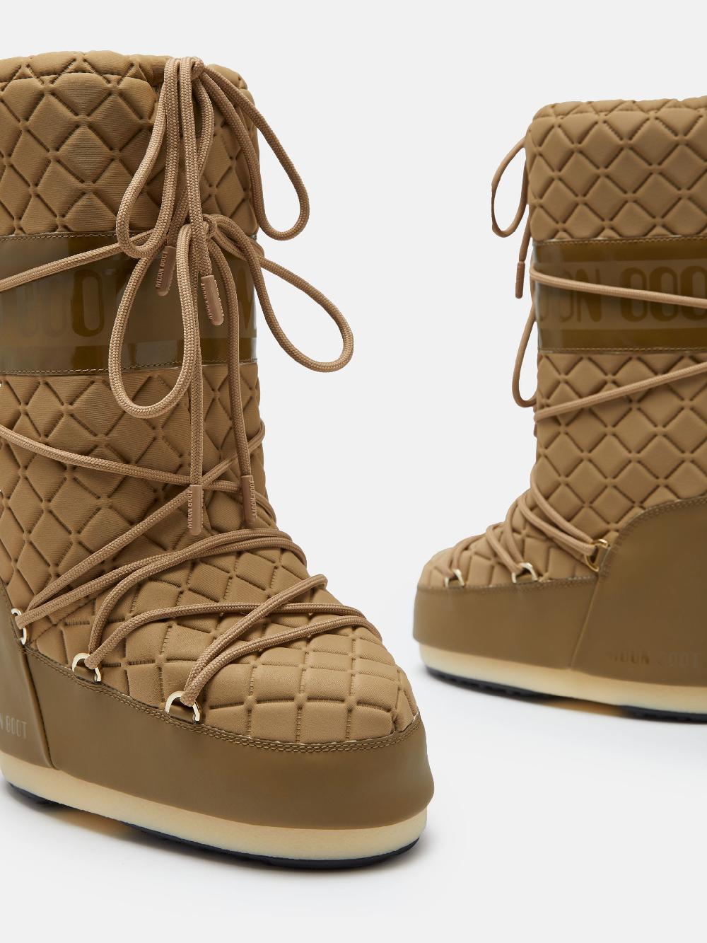 Moon Boot ICON QUILT MARRONE CHIARO Italy