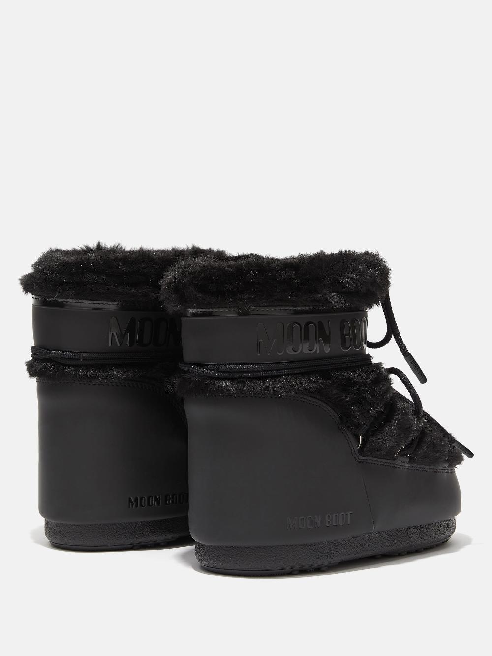 Moon Boot ICON LOW NERO IN ECOPELLICCIA Italia