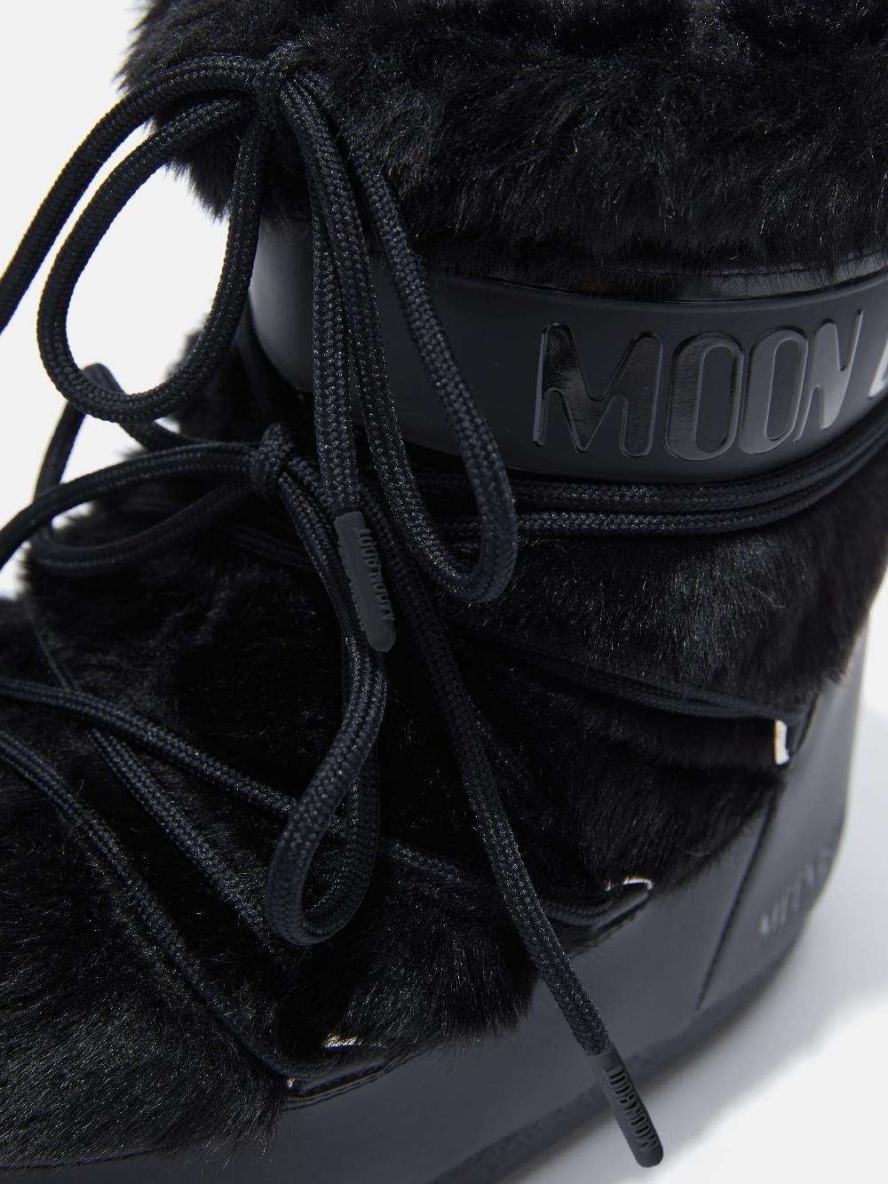 Moon Boot ICON LOW NERO IN ECOPELLICCIA Italia