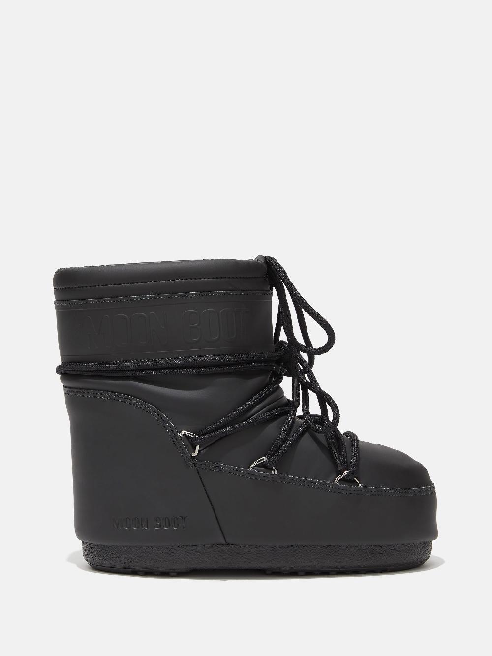 Moon Boot ICON LOW NERO IN GOMMA In Linea