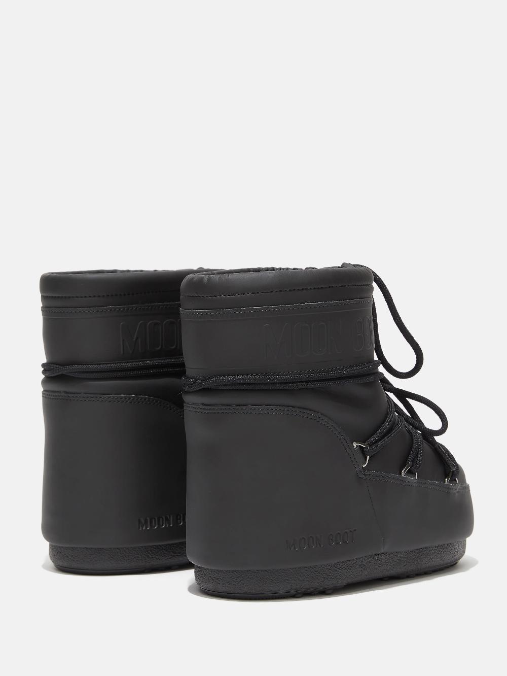 Moon Boot ICON LOW NERO IN GOMMA In Linea