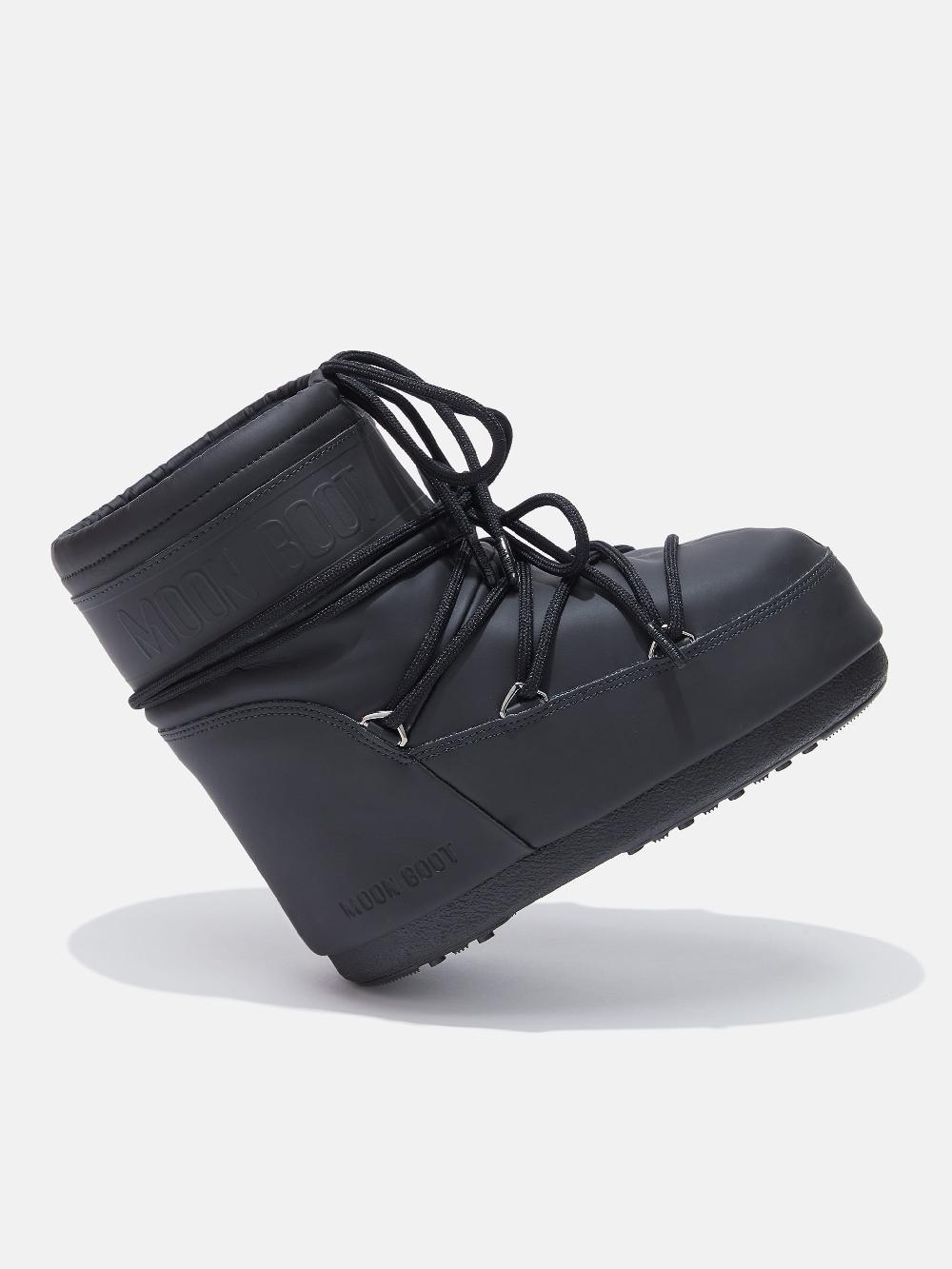 Moon Boot ICON LOW NERO IN GOMMA In Linea