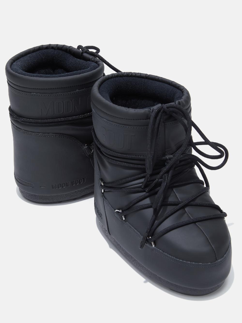 Moon Boot ICON LOW NERO IN GOMMA In Linea