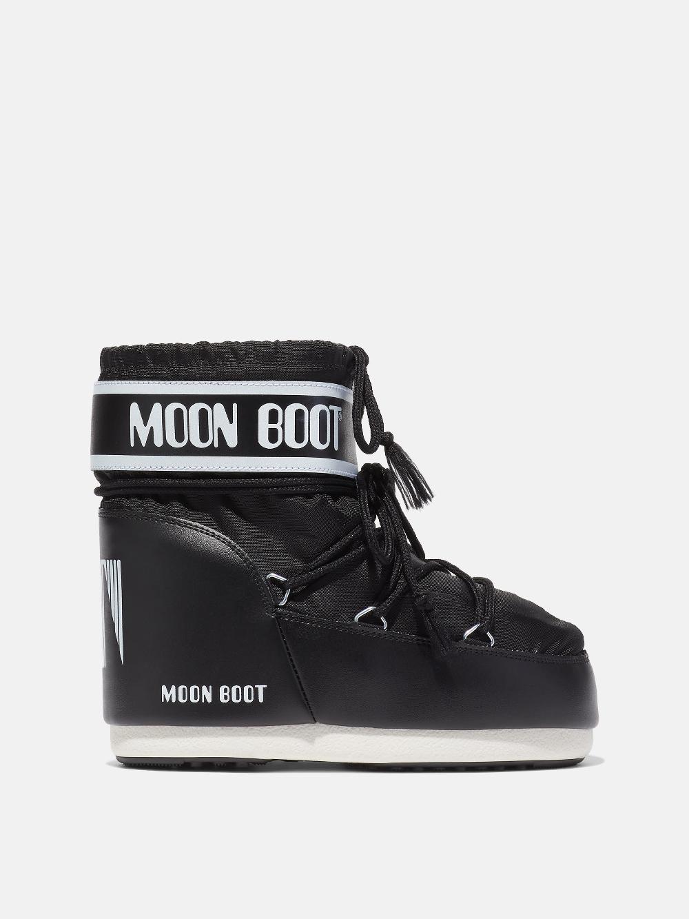 Moon Boot ICON LOW NERO IN NYLON Nuovo