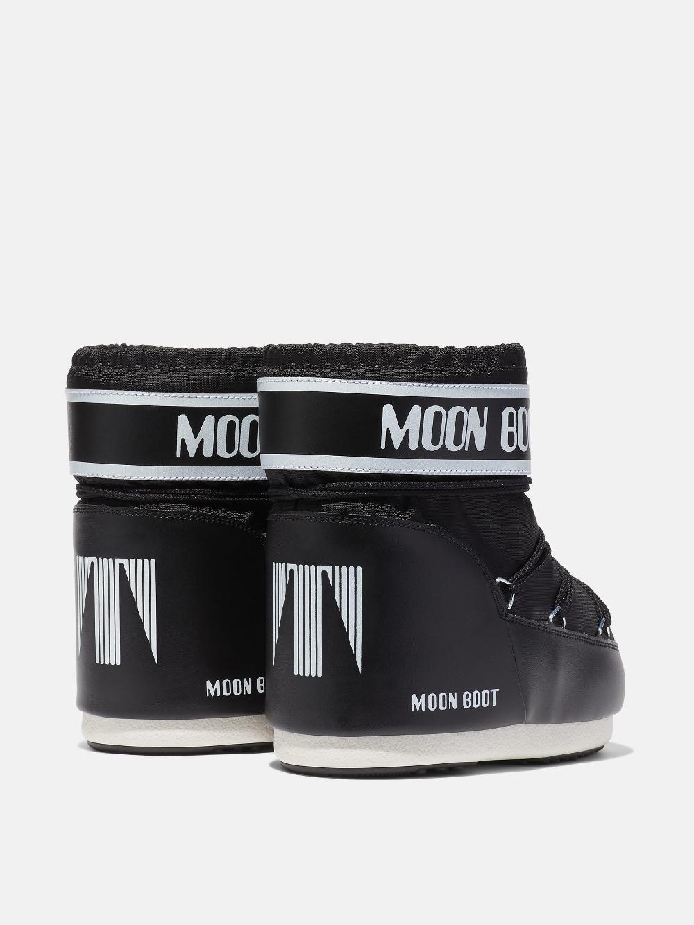 Moon Boot ICON LOW NERO IN NYLON Nuovo