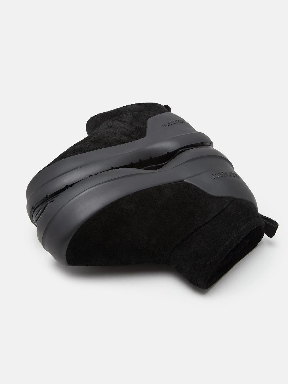 Moon Boot STIVALE LUNA LOW NERO IN PELLE SCAMOSCIATA Qualità