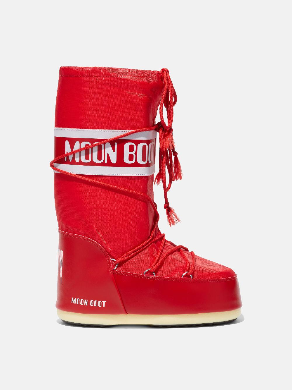 Moon Boot ICON ROSSO IN NYLON Vendita