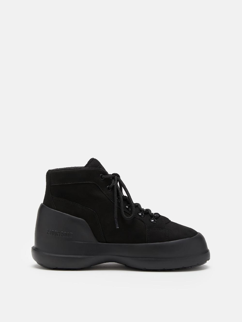 Moon Boot LUNA TREK MID NUBUCK NERO Nuovo