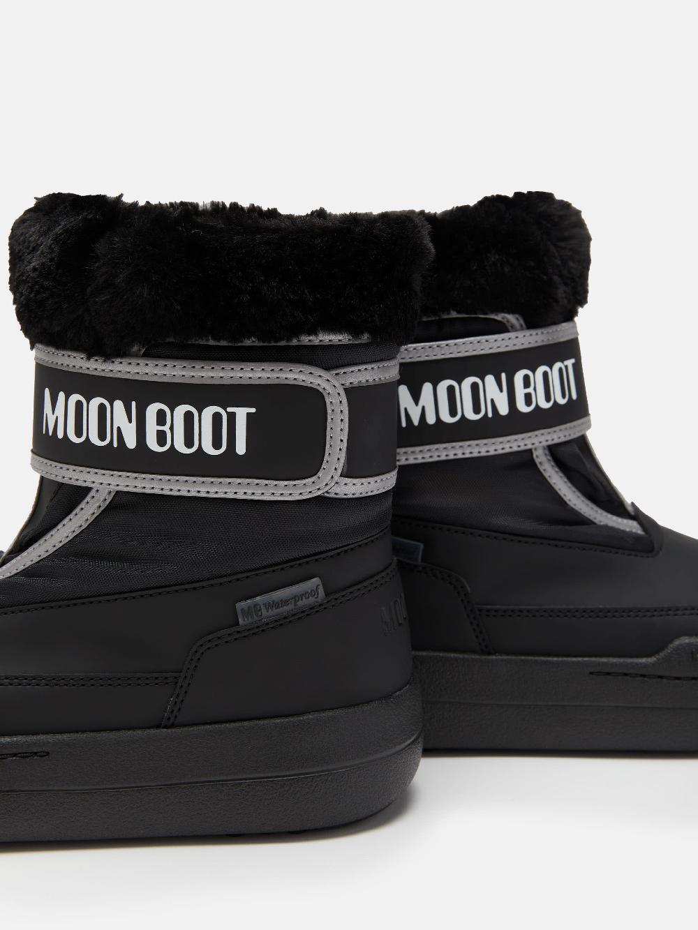 Moon Boot JUNIOR PARK NERO CON CHIUSURA A STRAPPO Vendita