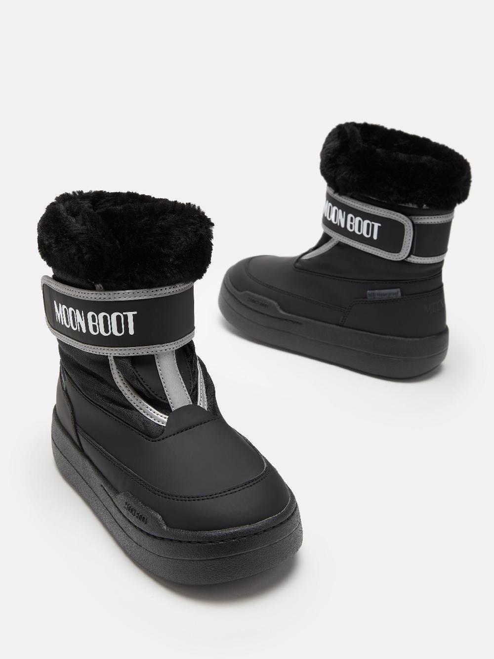 Moon Boot JUNIOR PARK NERO CON CHIUSURA A STRAPPO Vendita