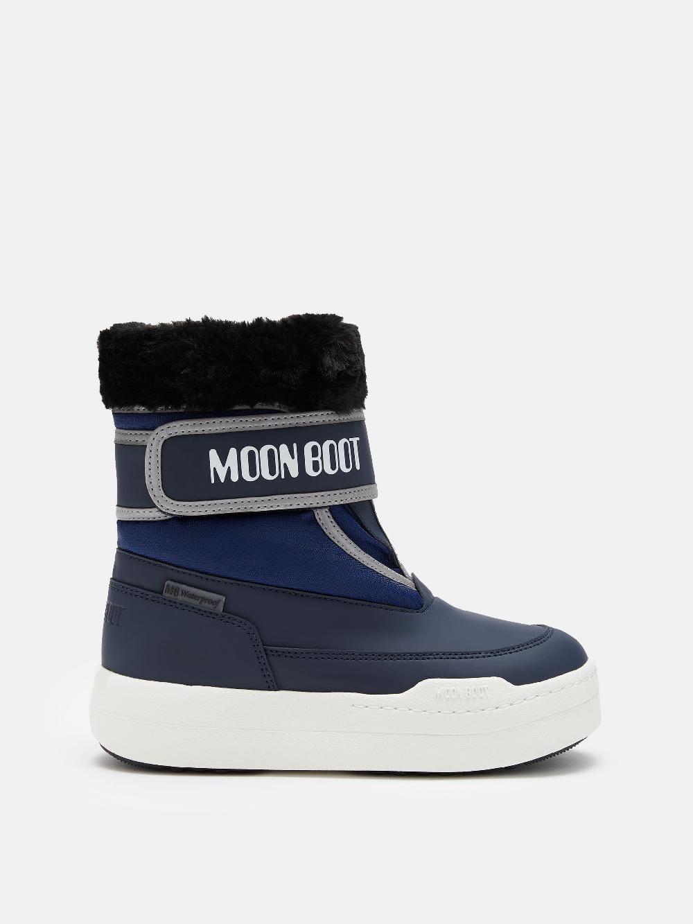 Moon Boot JUNIOR PARK BLU CON CHIUSURA A STRAPPO Promozione
