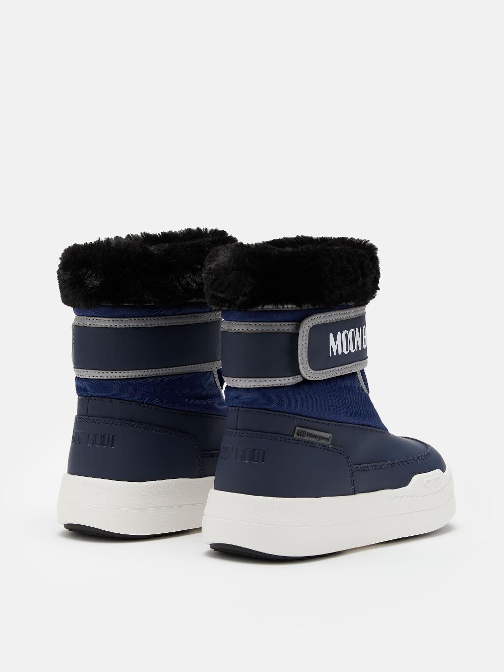 Moon Boot JUNIOR PARK BLU CON CHIUSURA A STRAPPO Promozione