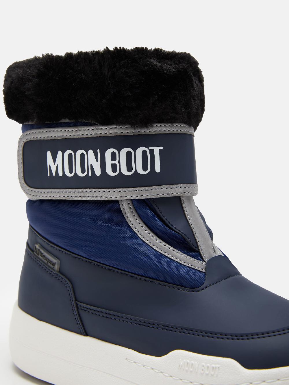 Moon Boot JUNIOR PARK BLU CON CHIUSURA A STRAPPO Promozione