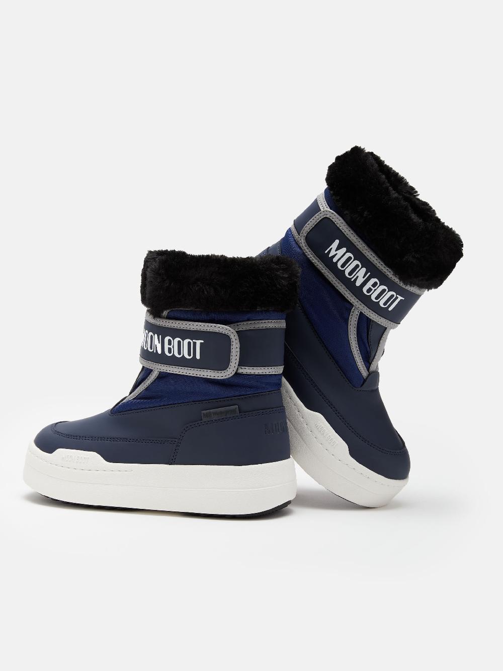 Moon Boot JUNIOR PARK BLU CON CHIUSURA A STRAPPO Promozione