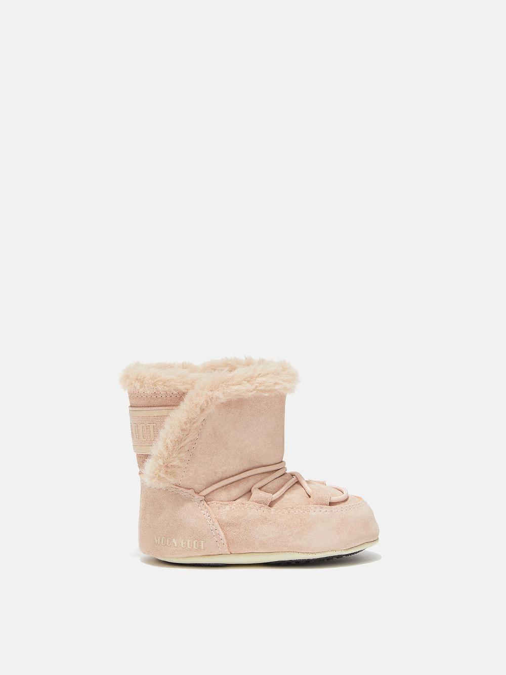 Moon Boot CRIB ROSA CHIARO IN PELLE SCAMOSCIATA Consegna Veloce