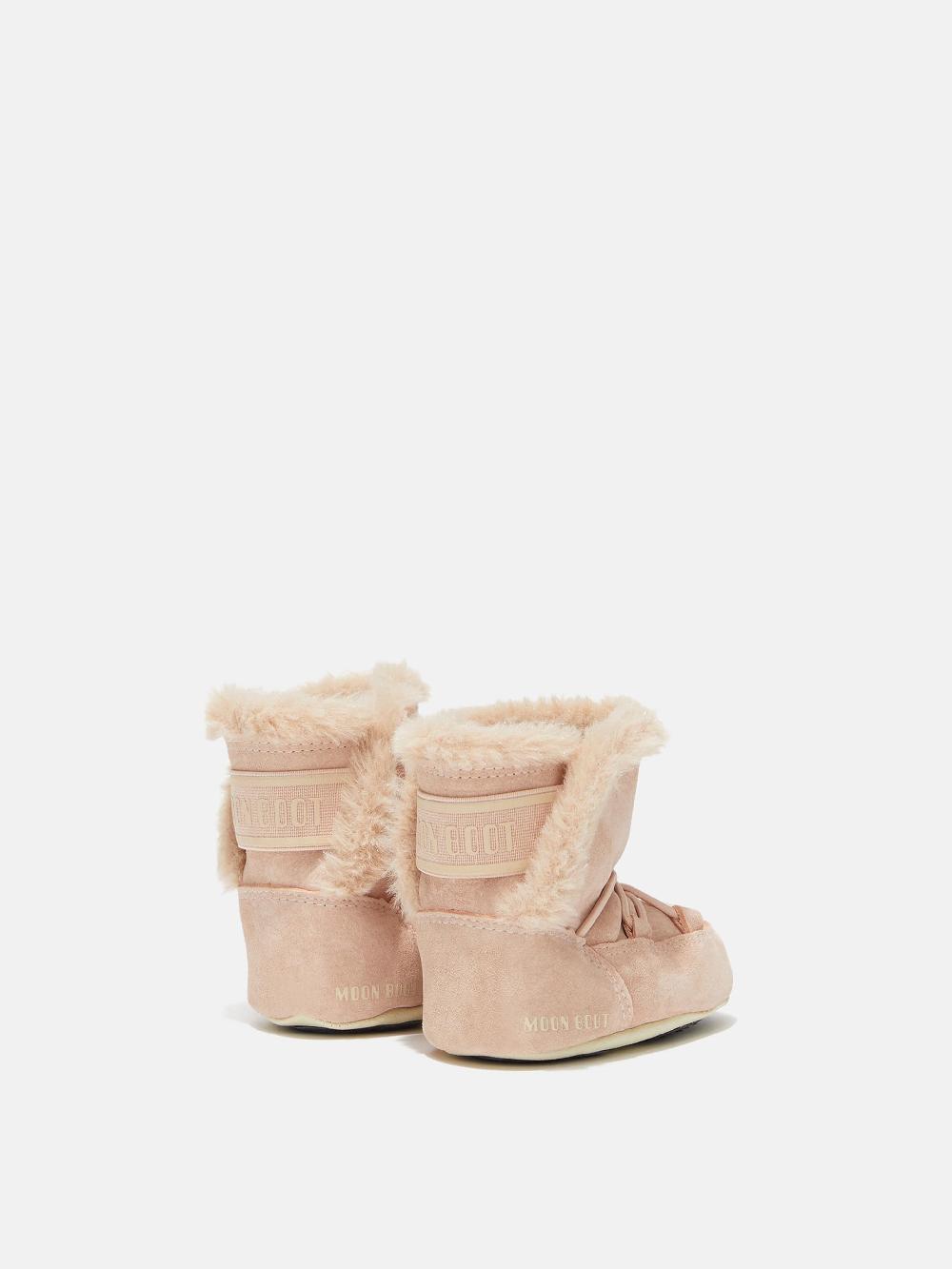 Moon Boot CRIB ROSA CHIARO IN PELLE SCAMOSCIATA Consegna Veloce