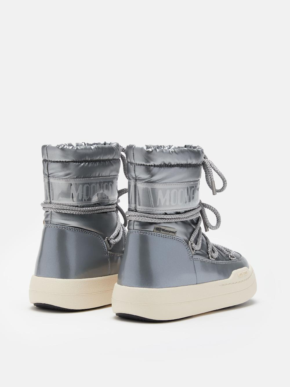 Moon Boot JUNIOR PARK BOOT COLOR ARGENTO Vendita Calda