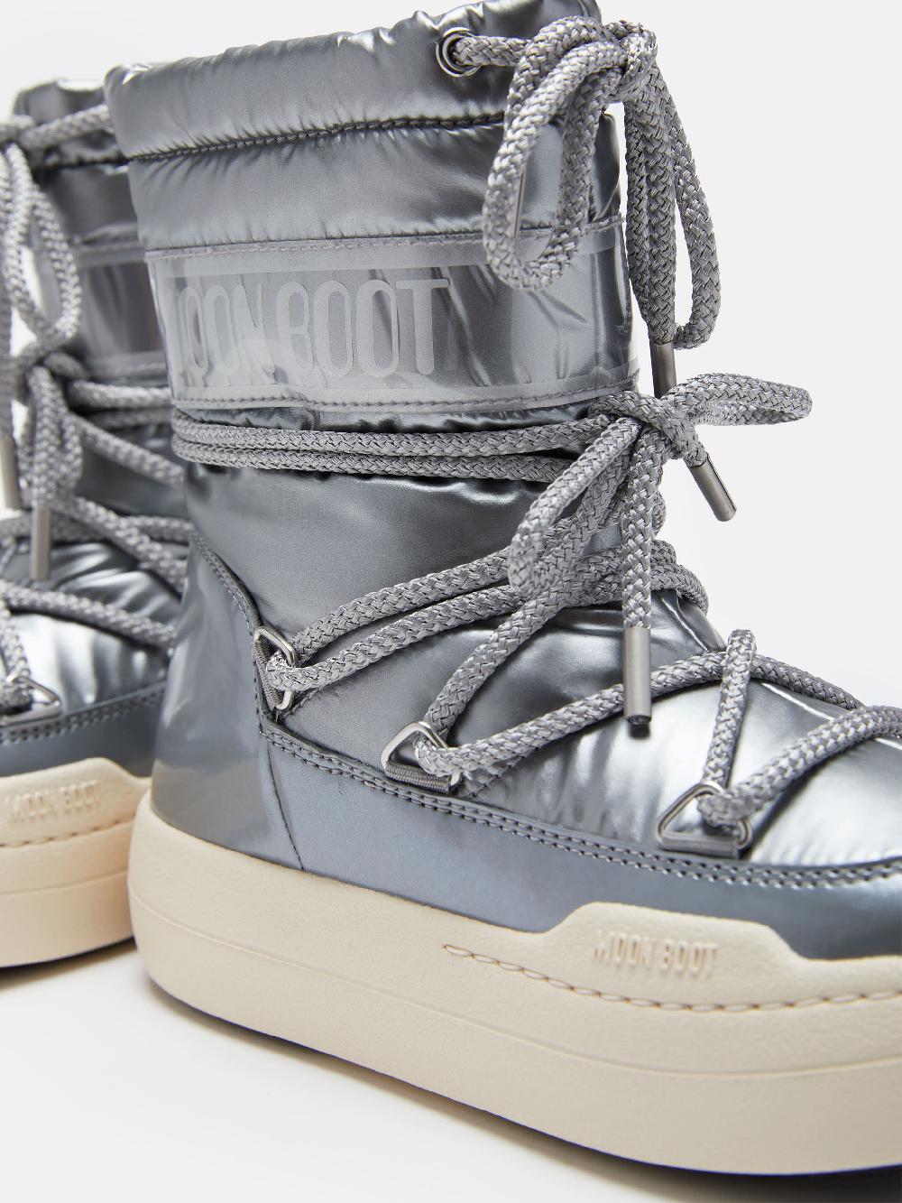 Moon Boot JUNIOR PARK BOOT COLOR ARGENTO Vendita Calda