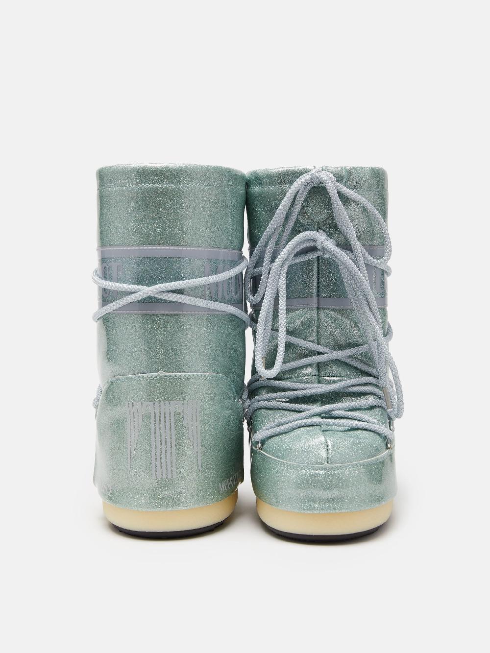 Moon Boot ICON JUNIOR GLITTER BLU Saldi Di Fabbrica