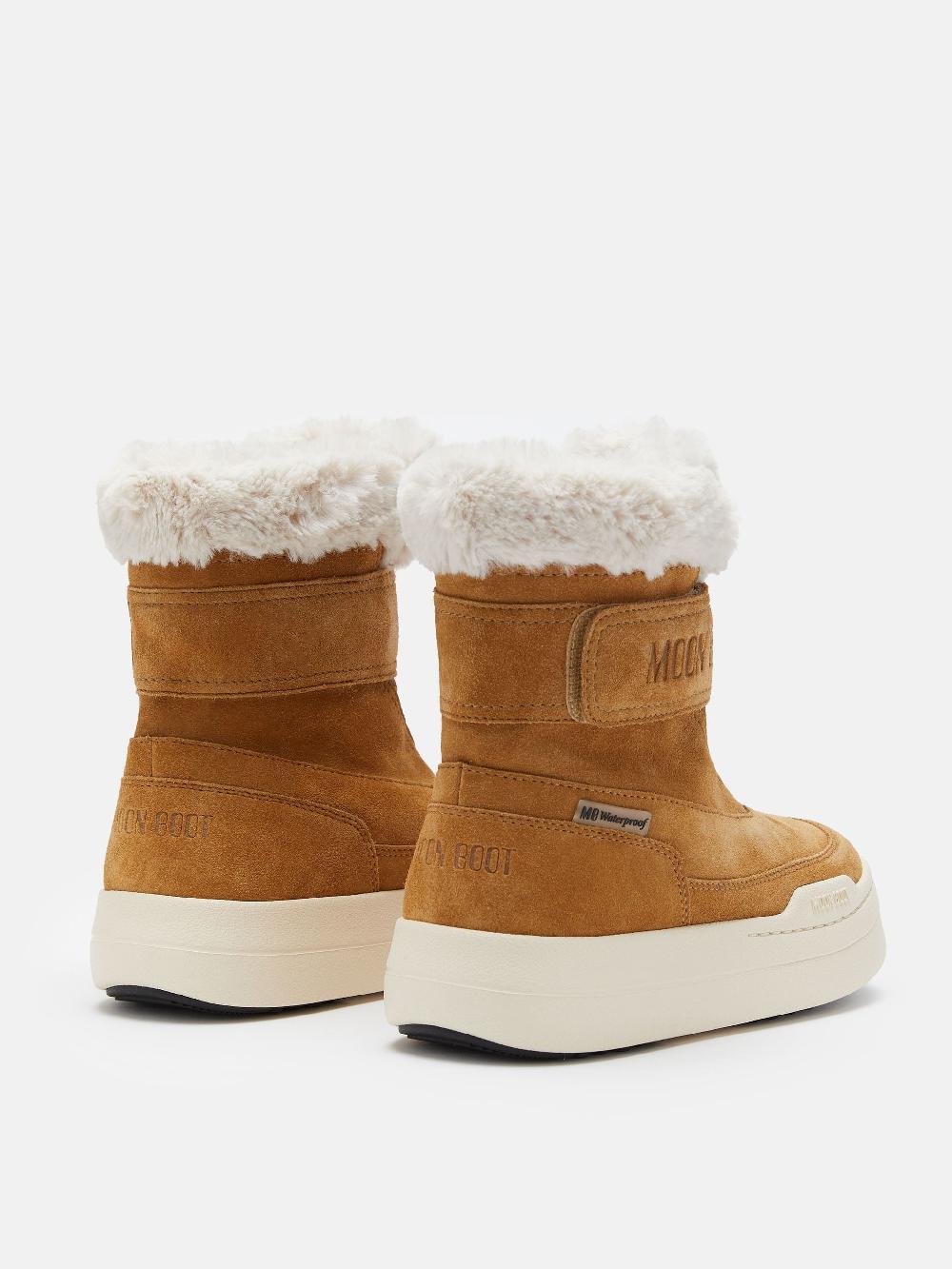 Moon Boot JUNIOR PARK NOCCIOLA IN PELLE SCAMOSCIATA CON CHIUSURA A STRAPPO Vendite Flash