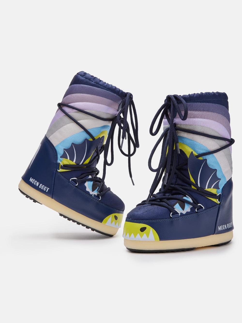Moon Boot ICON JUNIOR DRAGON BLU Moda