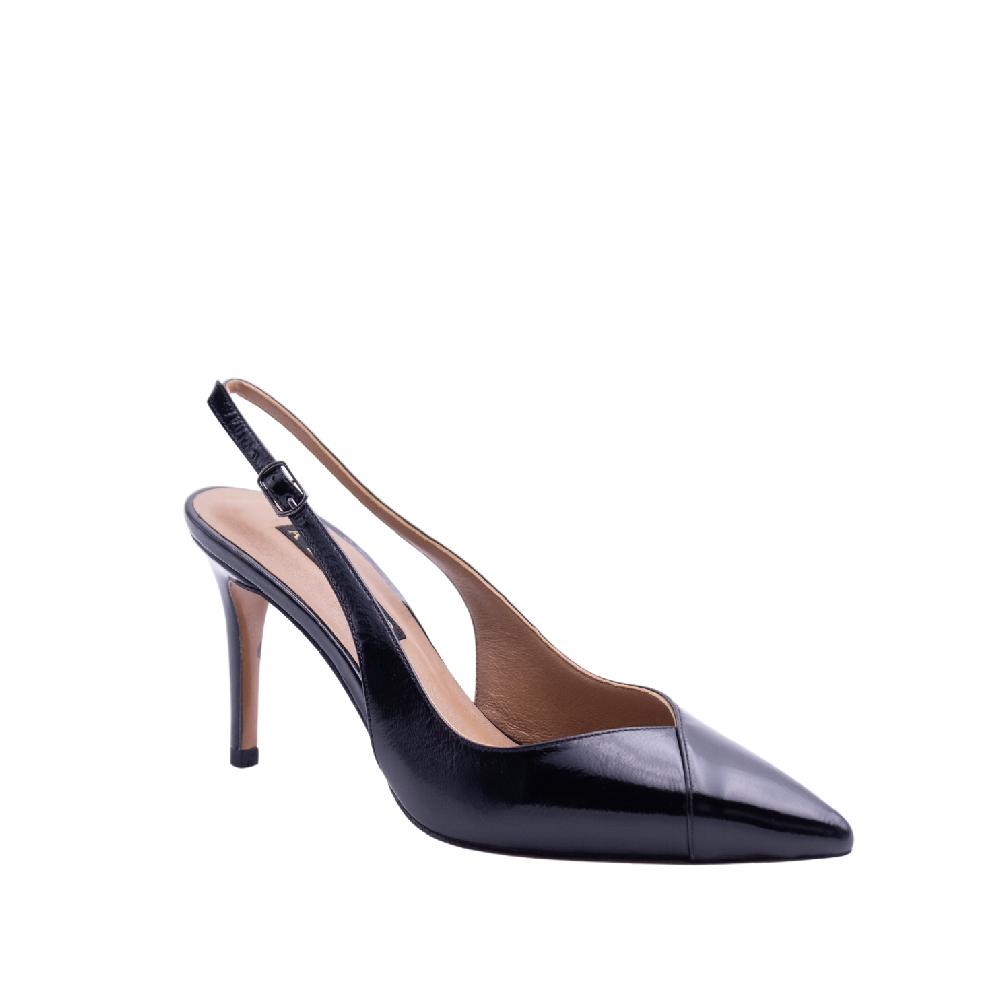 ALBANO Slingback vernice nera Prezzo Ridotto