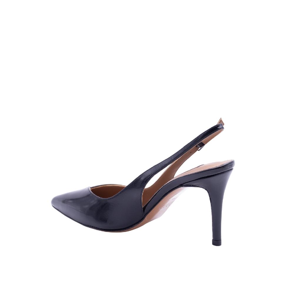 ALBANO Slingback vernice nera Prezzo Ridotto
