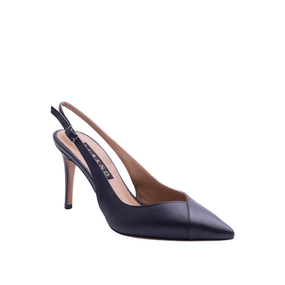 ALBANO Slingback pelle nera Sottocosto
