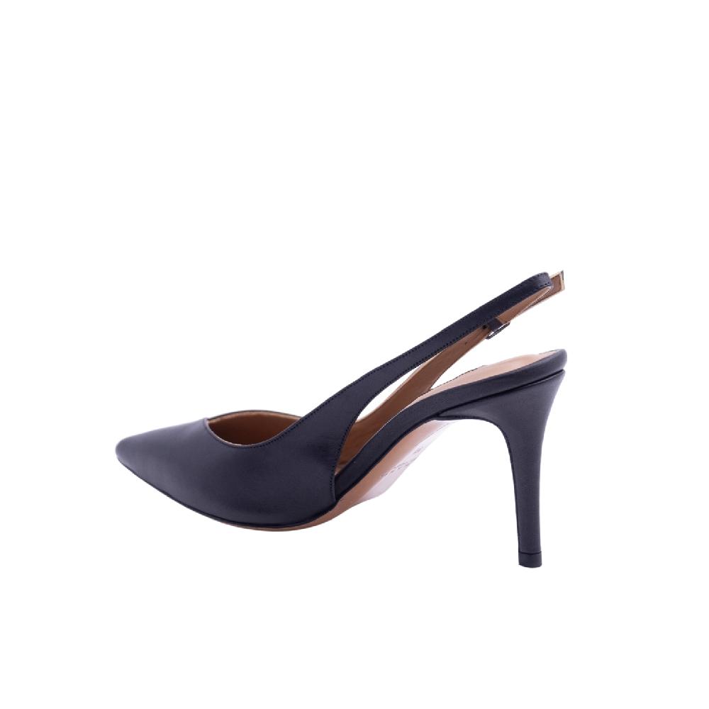 ALBANO Slingback pelle nera Sottocosto