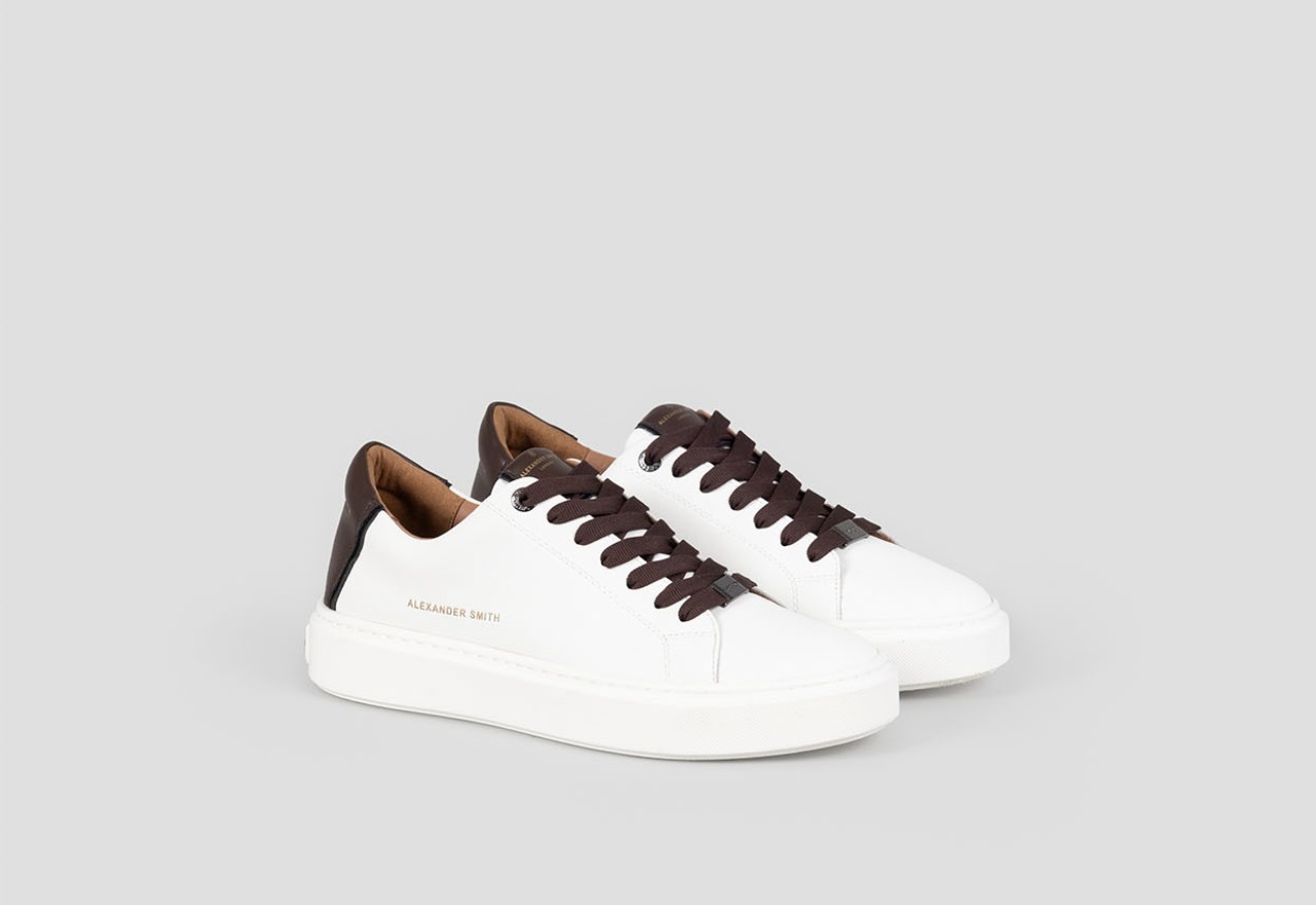 Alexander Smith LONDON MAN WHITE DARK BROWN Nuova