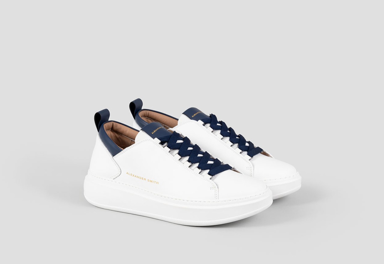 Alexander Smith WEMBLEY MAN WHITE BLUE Soddisfazione Garantita