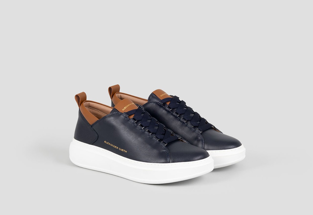 Alexander Smith WEMBLEY MAN BLUE DARK COGNAC Affare Del Giorno